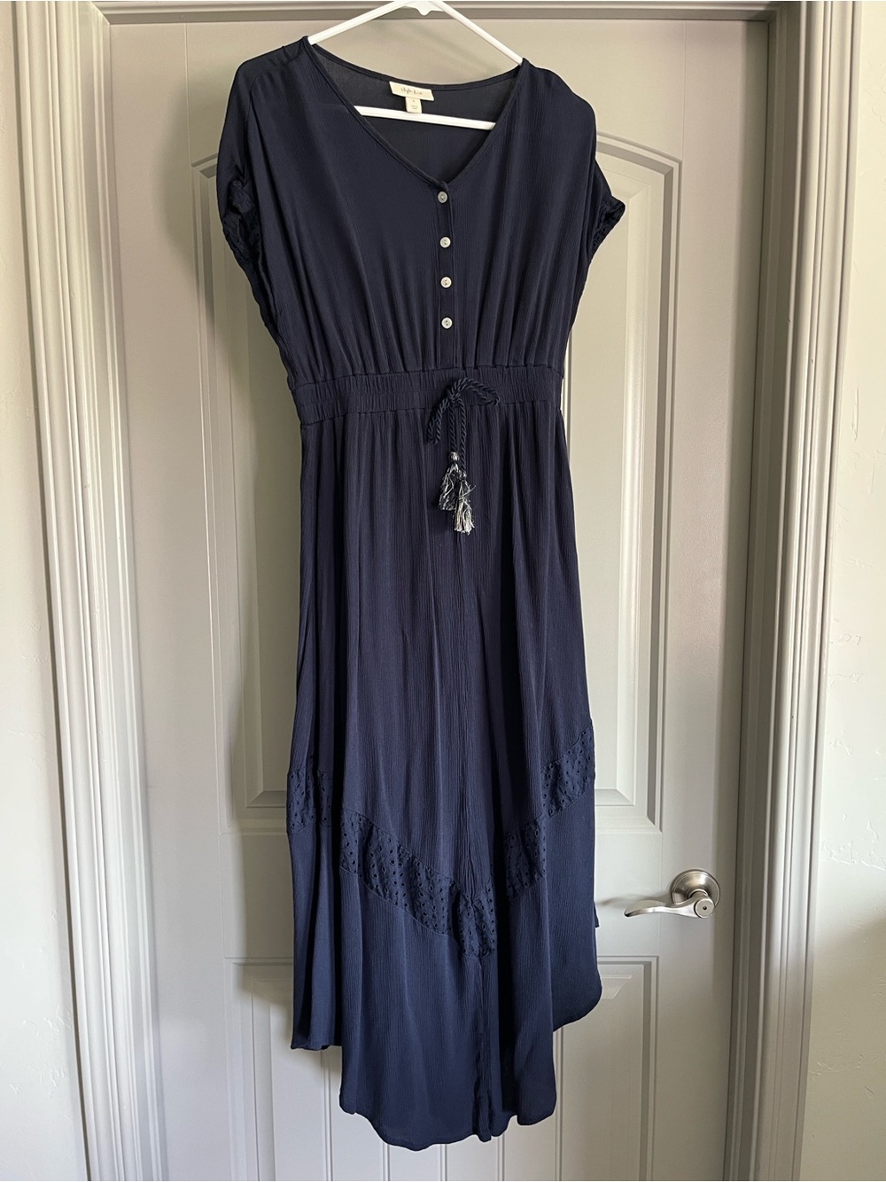 Style & Co. Global Retreat Maxi Dress Navy